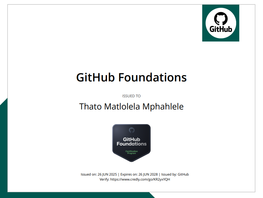 GitHub Certificate